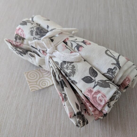 NWT Swedish Set of 2 Kitchen Towels Floral Roses - Lovely - BohoChic - Scandi - Picture 1 of 7
